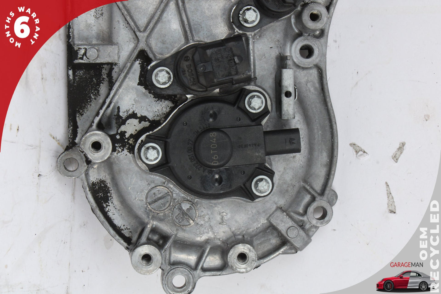 2005-2013 Mercedes W221 S550 Front Left Side Engine Timing Chain Cover Plate OEM