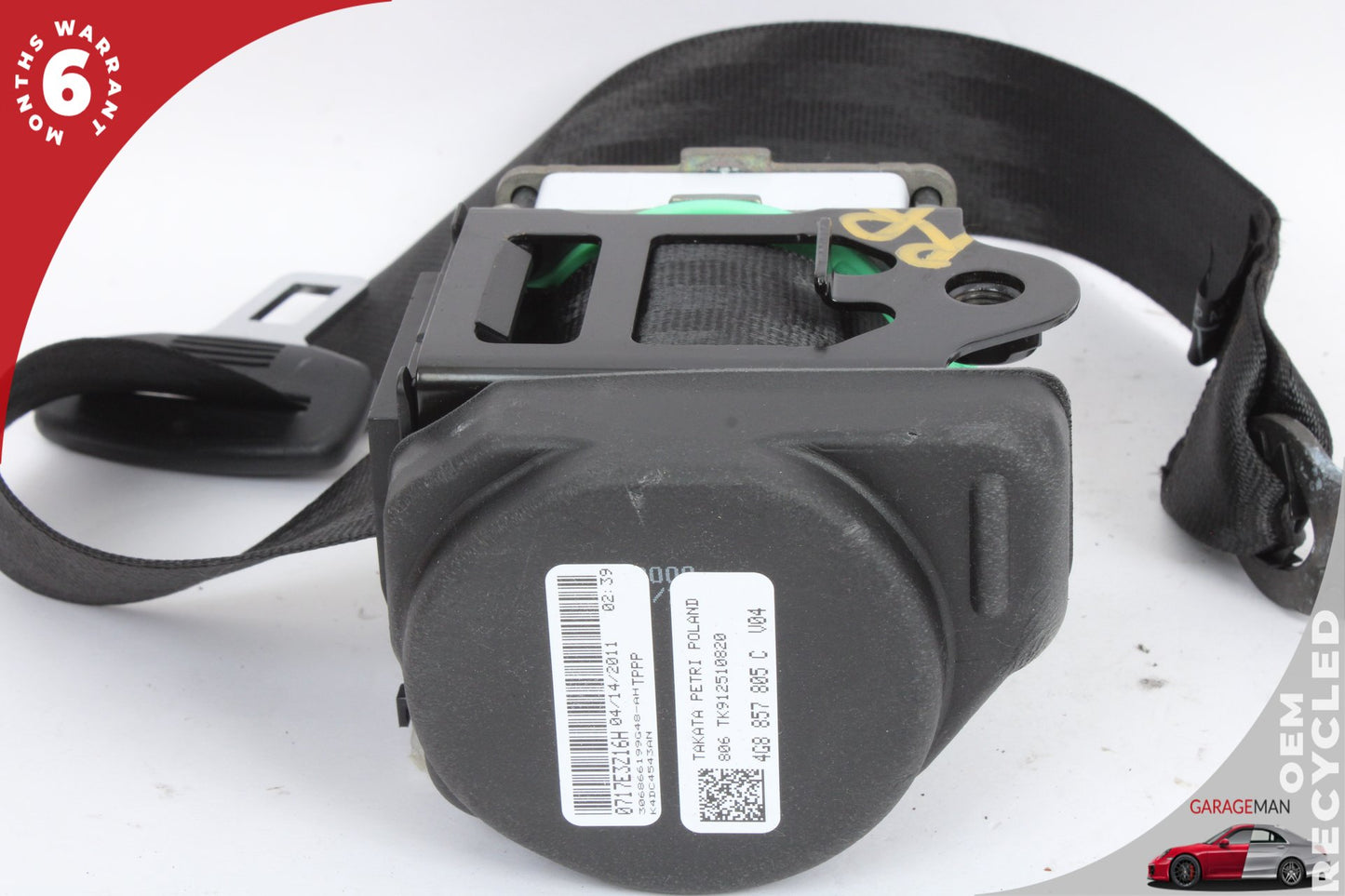 2012-2018 Audi A6 C7 Sedan Right Rear Seat Belt Retractor 4G8857805 OEM