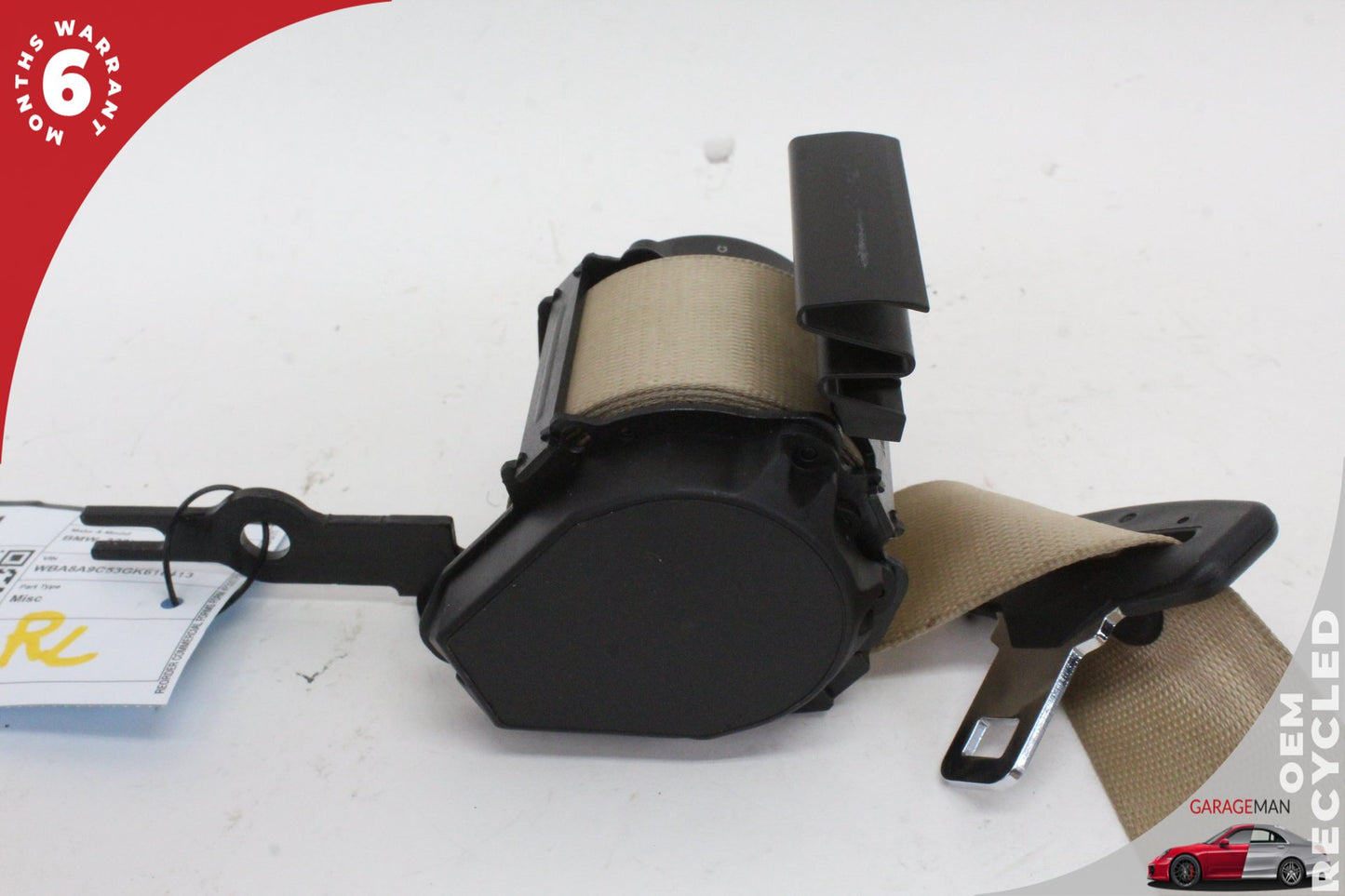 2012-2018 BMW 320i F30 Rear Left or Rear Right Side Seat Belt Beige 7310218 OEM