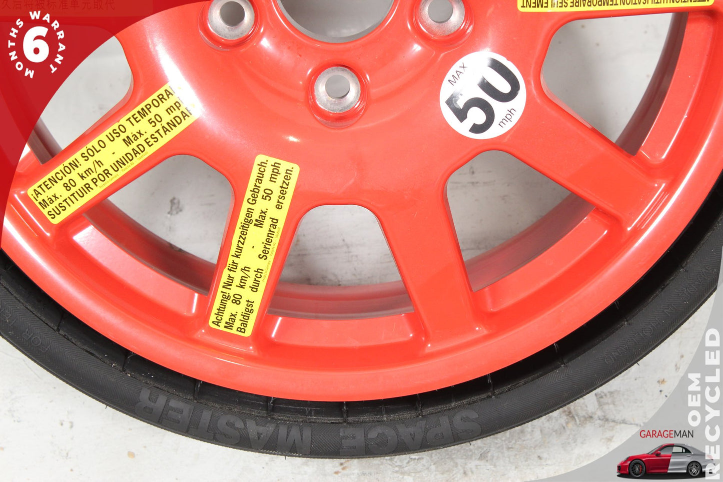 2011-2018 Porsche Cayenne 958 Emergency Spare Tire Wheel Donut Rim 7P0601027 OEM