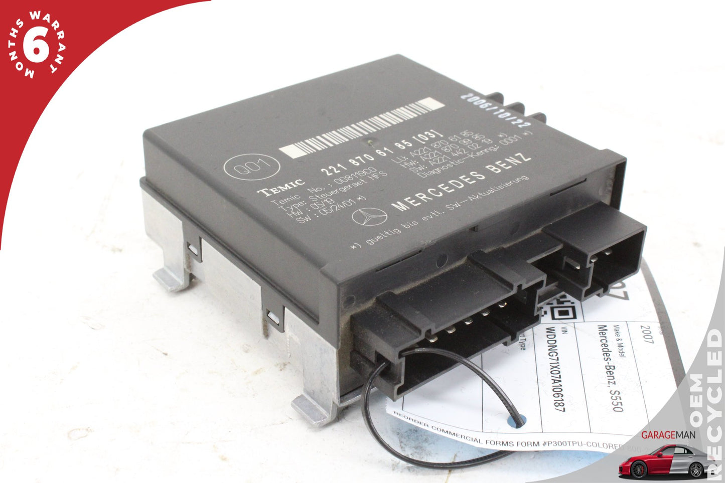 2007-2009 Mercedes W221 S550 Trunk Release Remote Open Close Module Unit OEM