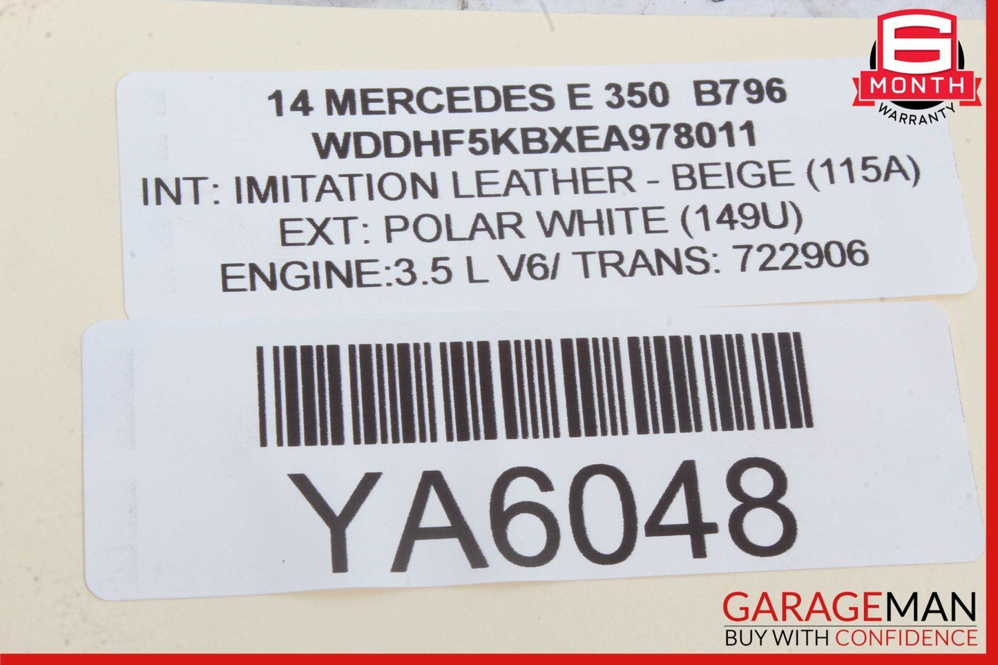 14-16 Mercedes W212 E350 E550 Front Right Side Dashboard Dash Airbag OEM