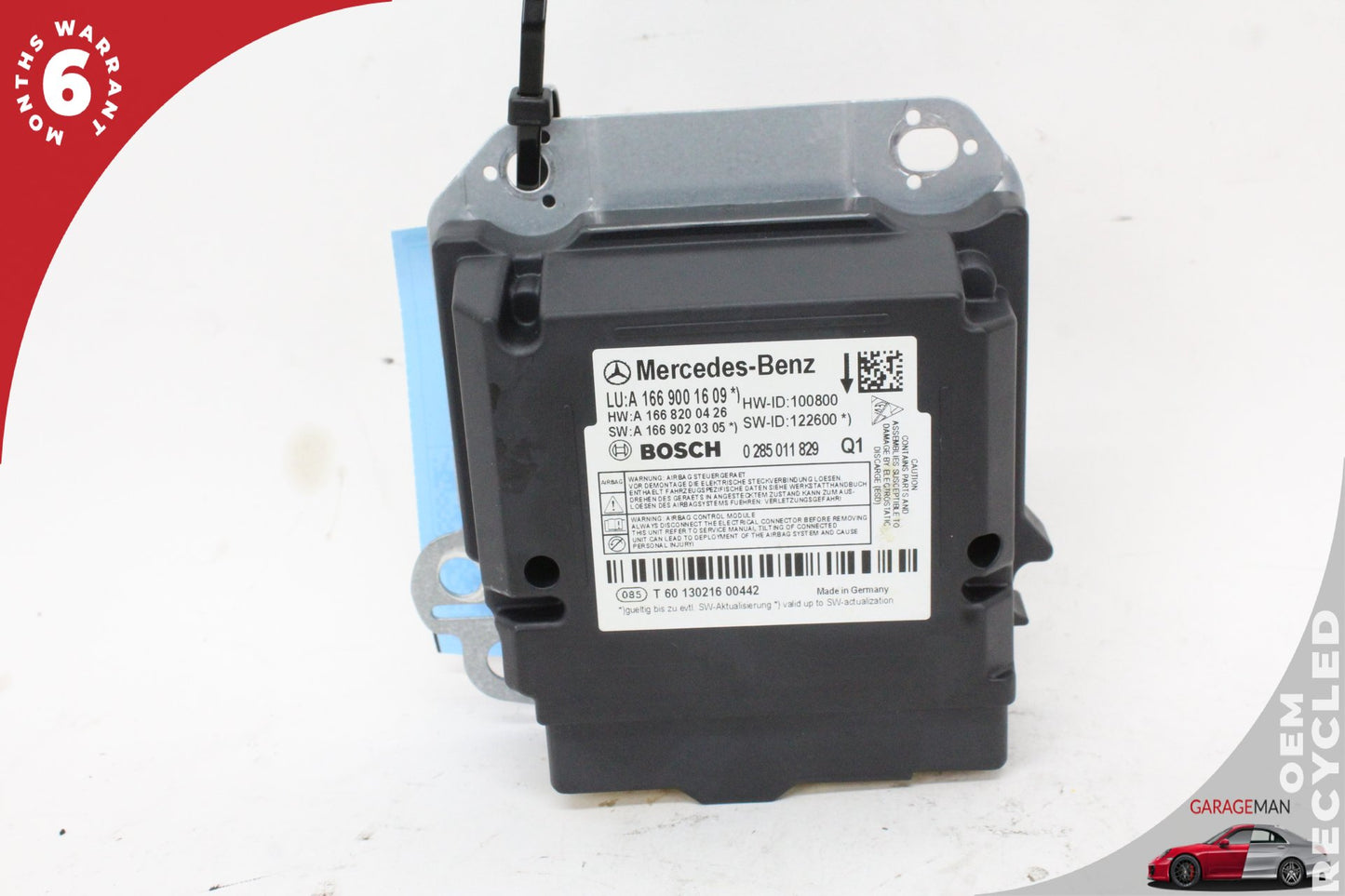 2013-2016 Mercedes GL450 Airbag SRS Restraint Control Module Unit 1669001609 OEM