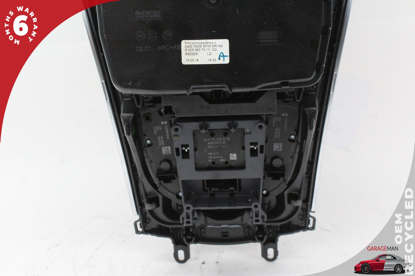 15-18 Mercedes-Benz C350e W205 Sedan Center Console Trim Bezel Assembly 2056807510