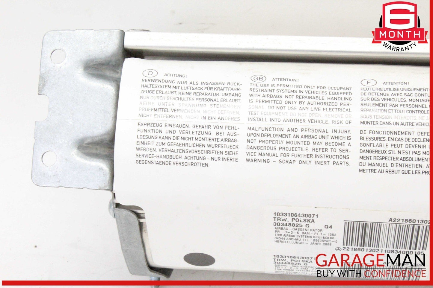 07-14 Mercedes W221 S550 CL500 Front Right Dash Dashboard Airbag Air Bag OEM