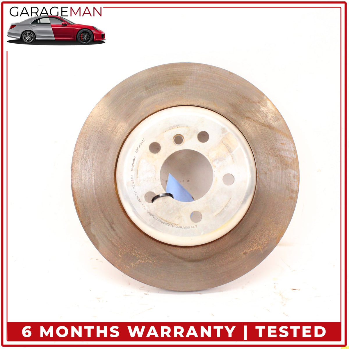 2009-2019 BMW 650i 550i Rear Left and Right Side Brake Rotor Disc Set Brembo OEM