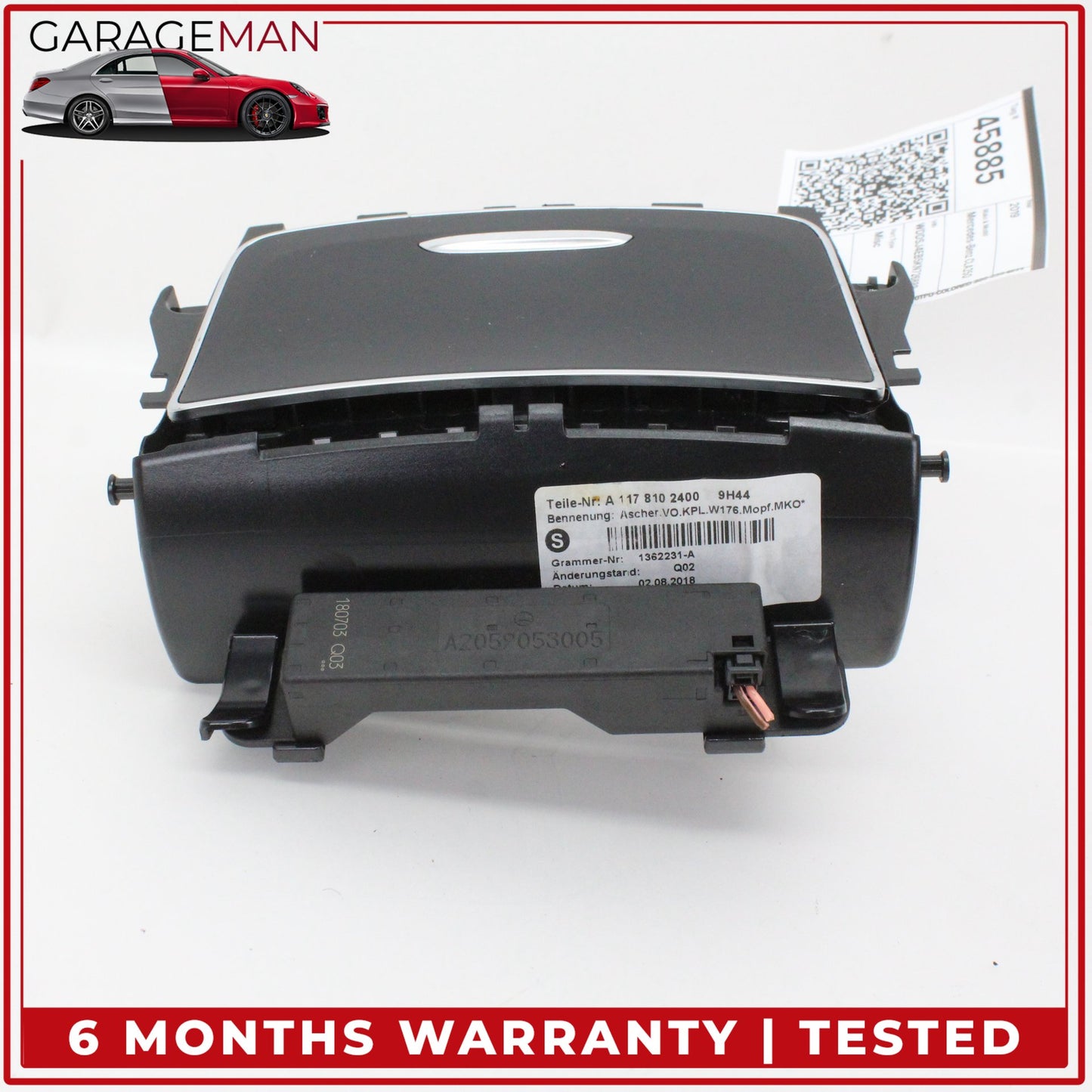 2014-2019 Mercedes-Benz CLA250 W117 Sedan Front Center Console Ashtray Compartment 1178102400 OEM