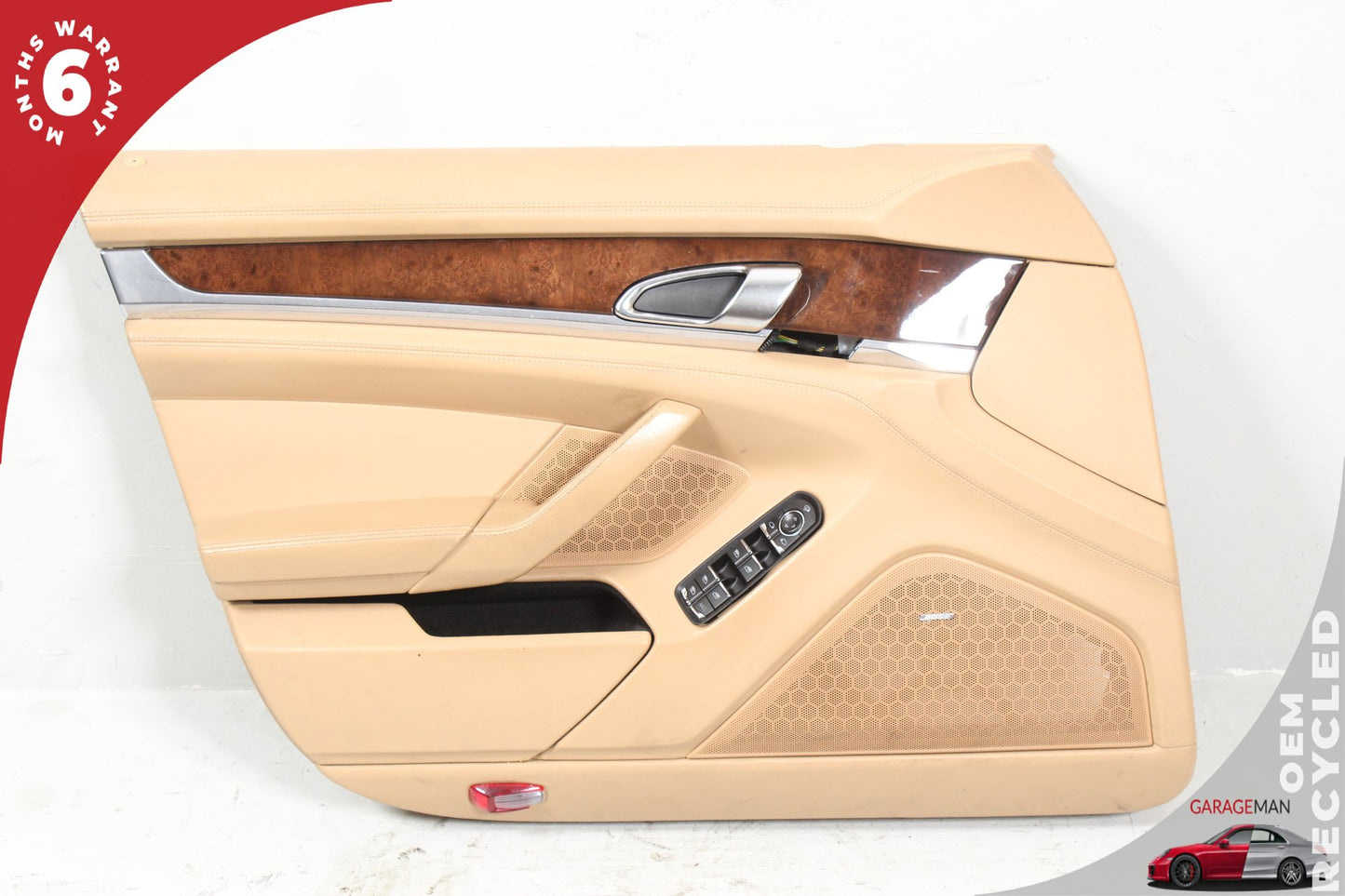 2010-2016 Porsche Panamera 970 Front Left Driver Side Door Trim Panel Beige OEM