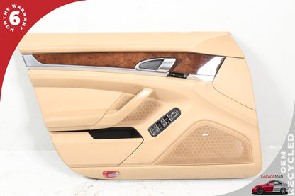 2010-2016 Porsche Panamera 970 Front Left Driver Side Door Trim Panel Beige OEM