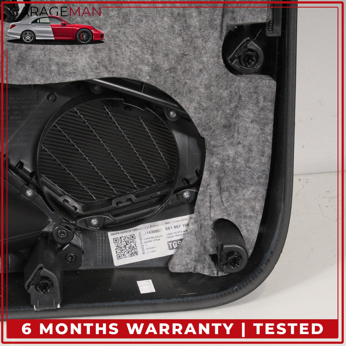 2016-2023 Audi TTS 8S Coupe Front Right Passenger Door Trim Panel 8S1867106A OEM