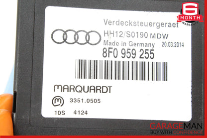 2012-2017 Audi RS5 8T Convertible Roof Control Module 8F0959255 OEM