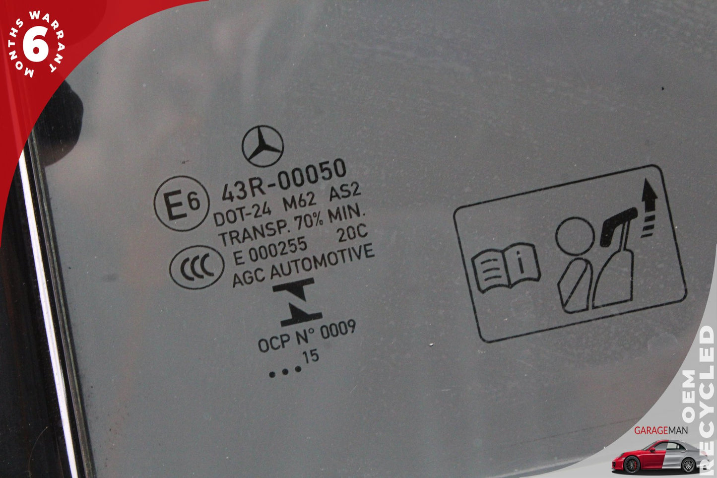 2014-2019 Mercedes W117 CLA45 AMG Rear Left Quarter Window Glass 1177300118 OEM