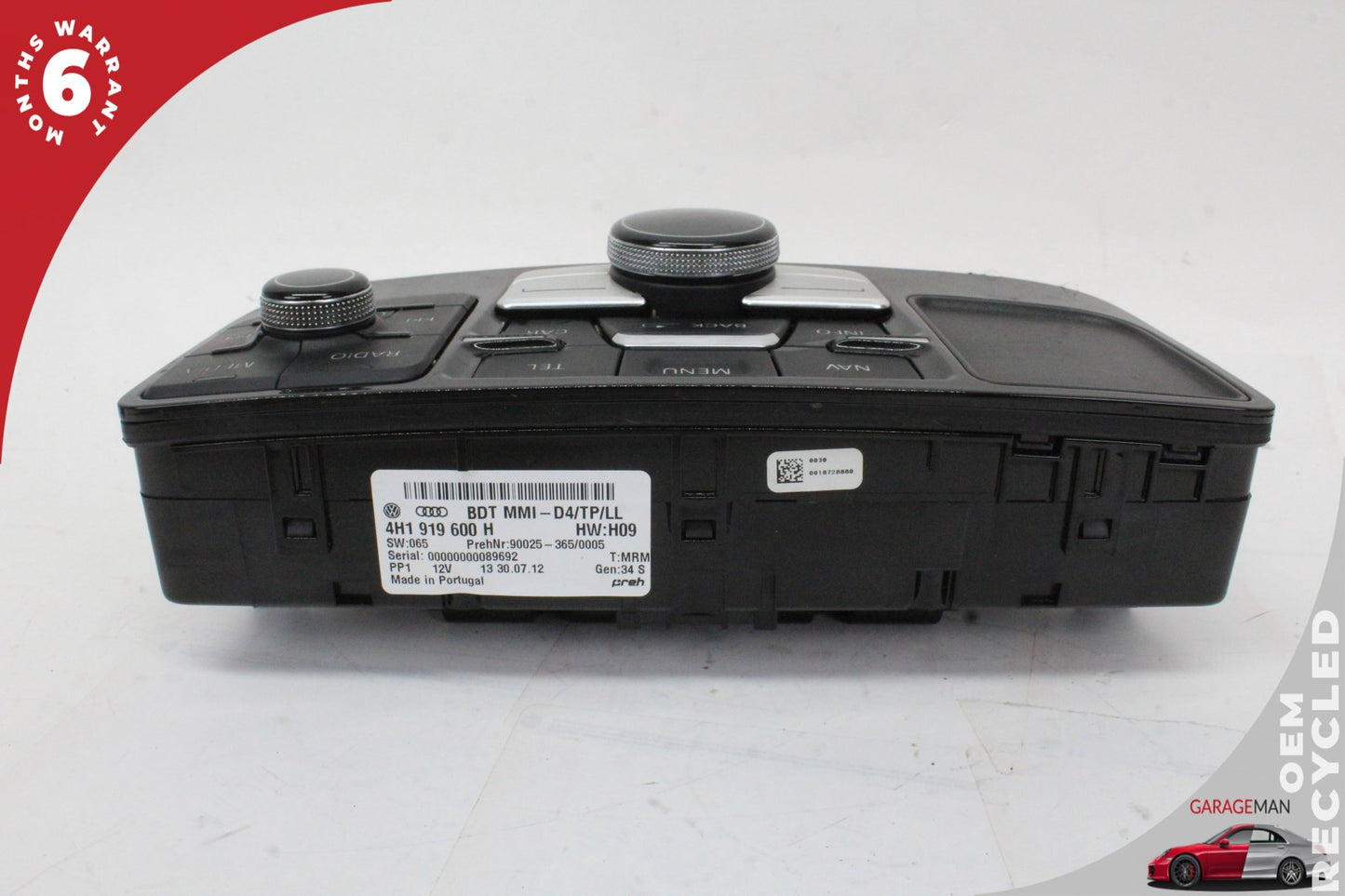 2011-2018 Audi A8 S8 MMI Radio Multimedia Control Panel Switch 4H1919600H OEM