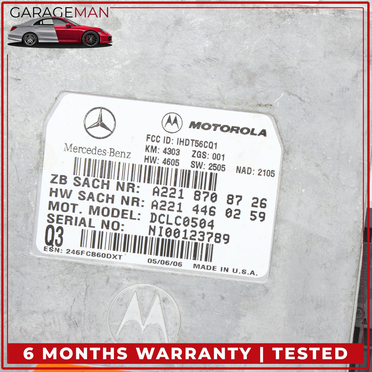 2007-2014 Mercedes W211 E350 Voice Communication Control Module 2218708726 OEM