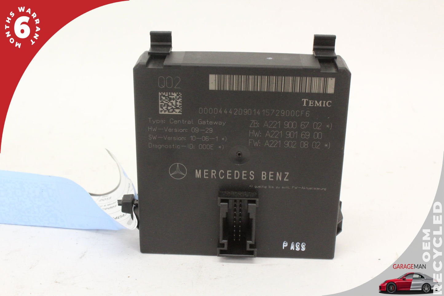2007-2014 Mercedes W221 S550 Central Gateway Control Module Unit 2219006702 OEM