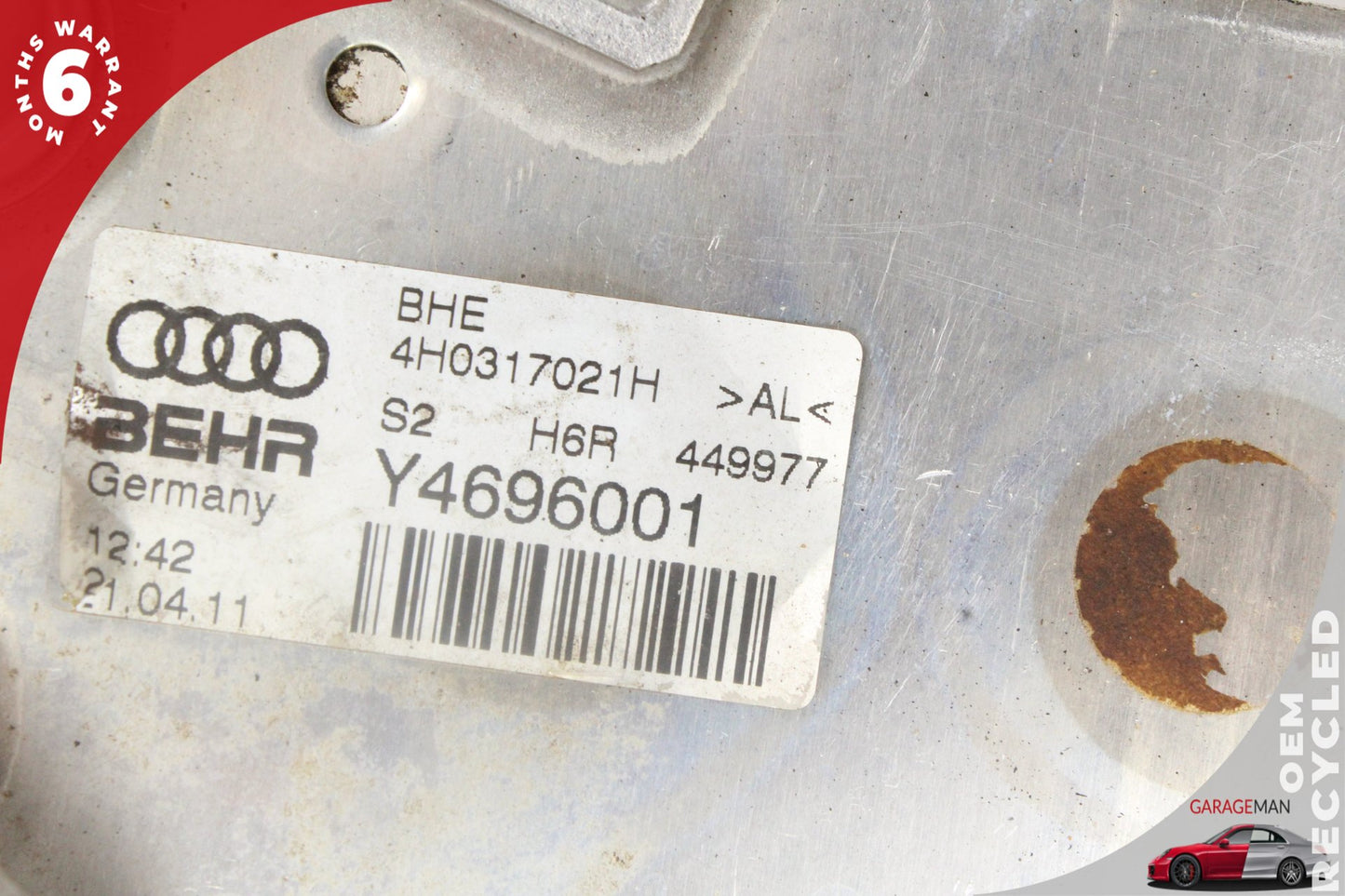 12-17 Audi A6 C7 Sedan Transmission Fluid Oil Cooler 4H0317021H Genuine
