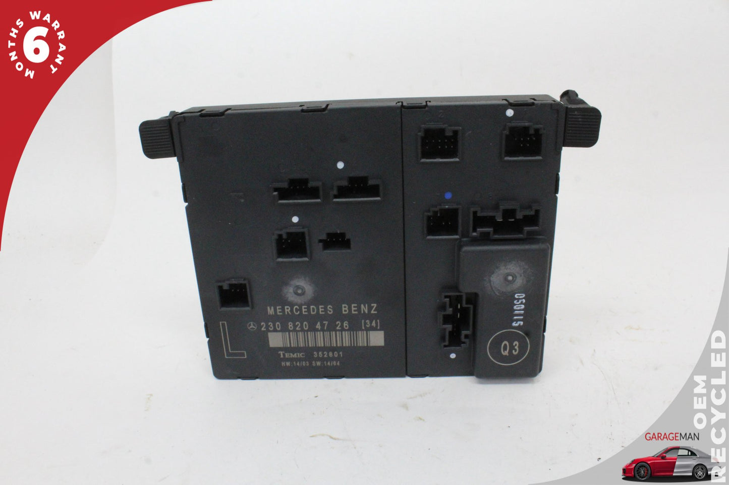 03-12 Mercedes SL500 R230 Driver Side Door Control Module 2308204726 OEM