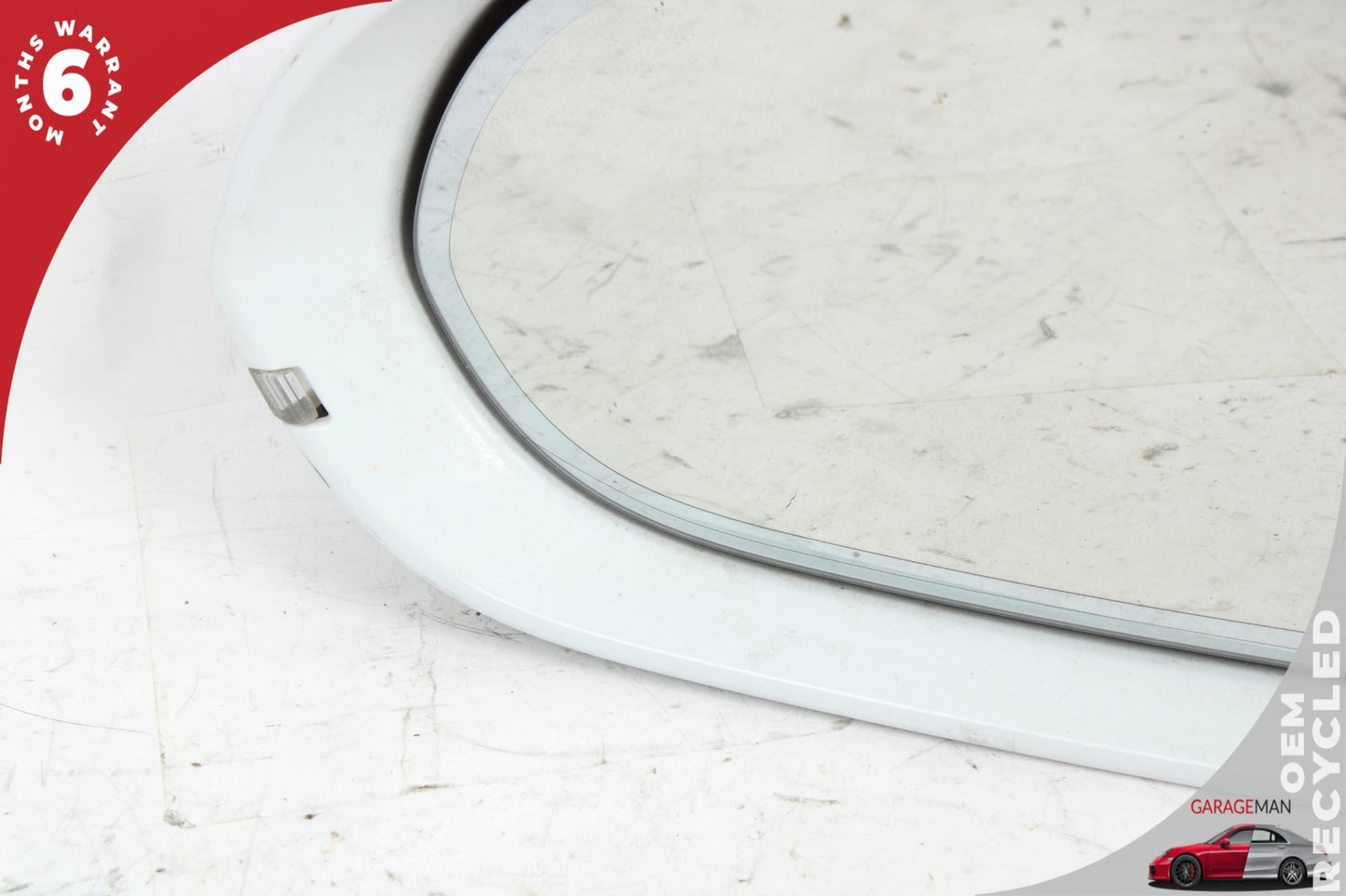 2012-2018 Audi A6 S6 Front Left Door Rear View Mirror w/ Blind Spot White OEM