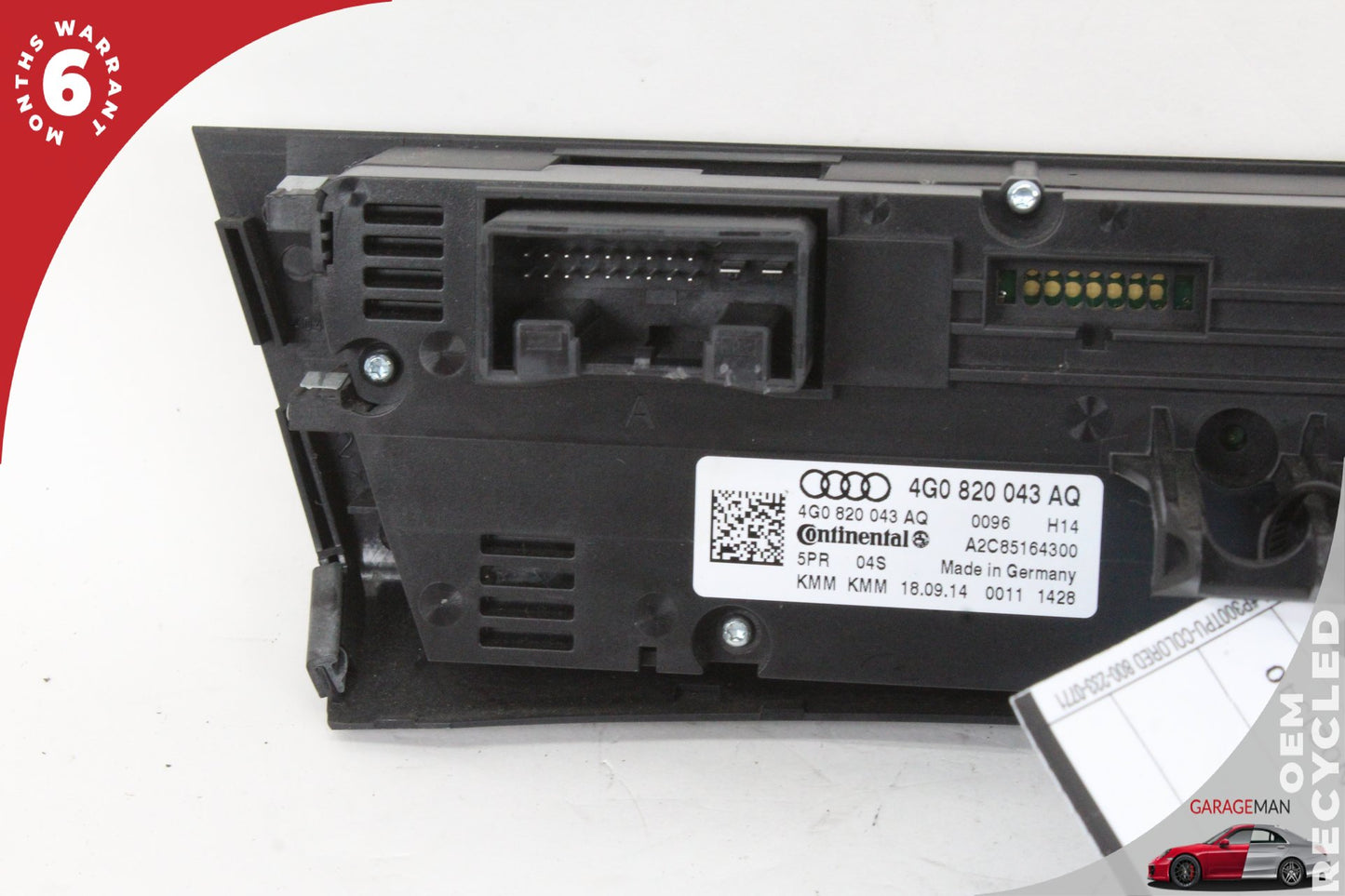12-18 Audi A6 C7 Sedan AC Temperature Climate Control Panel 4G0820043AQ Genuine