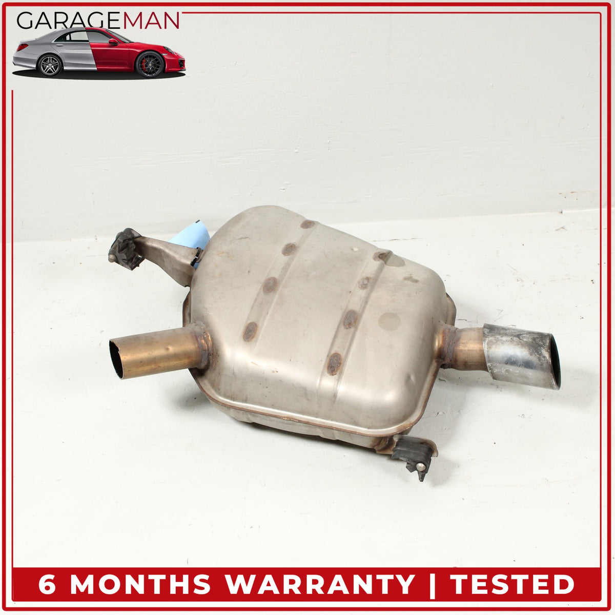 2012-2016 BMW 640i F12 Rear Left and Right Side Exhaust Muffler Set 7646938 OEM