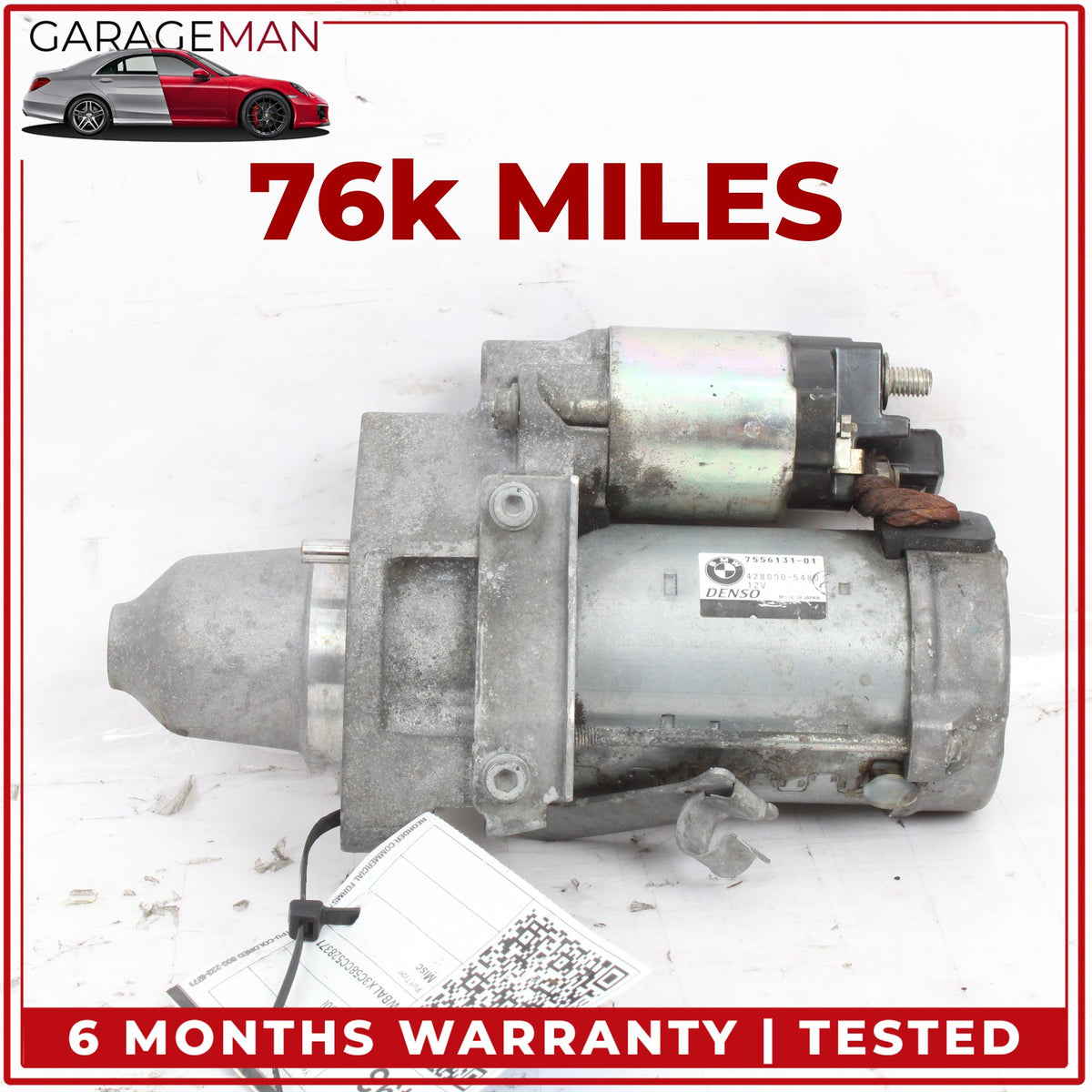 2008-2014 BMW 650i 550i 4.4L V8 N63 Engine Starter Motor 12V Denso 7603779 OEM