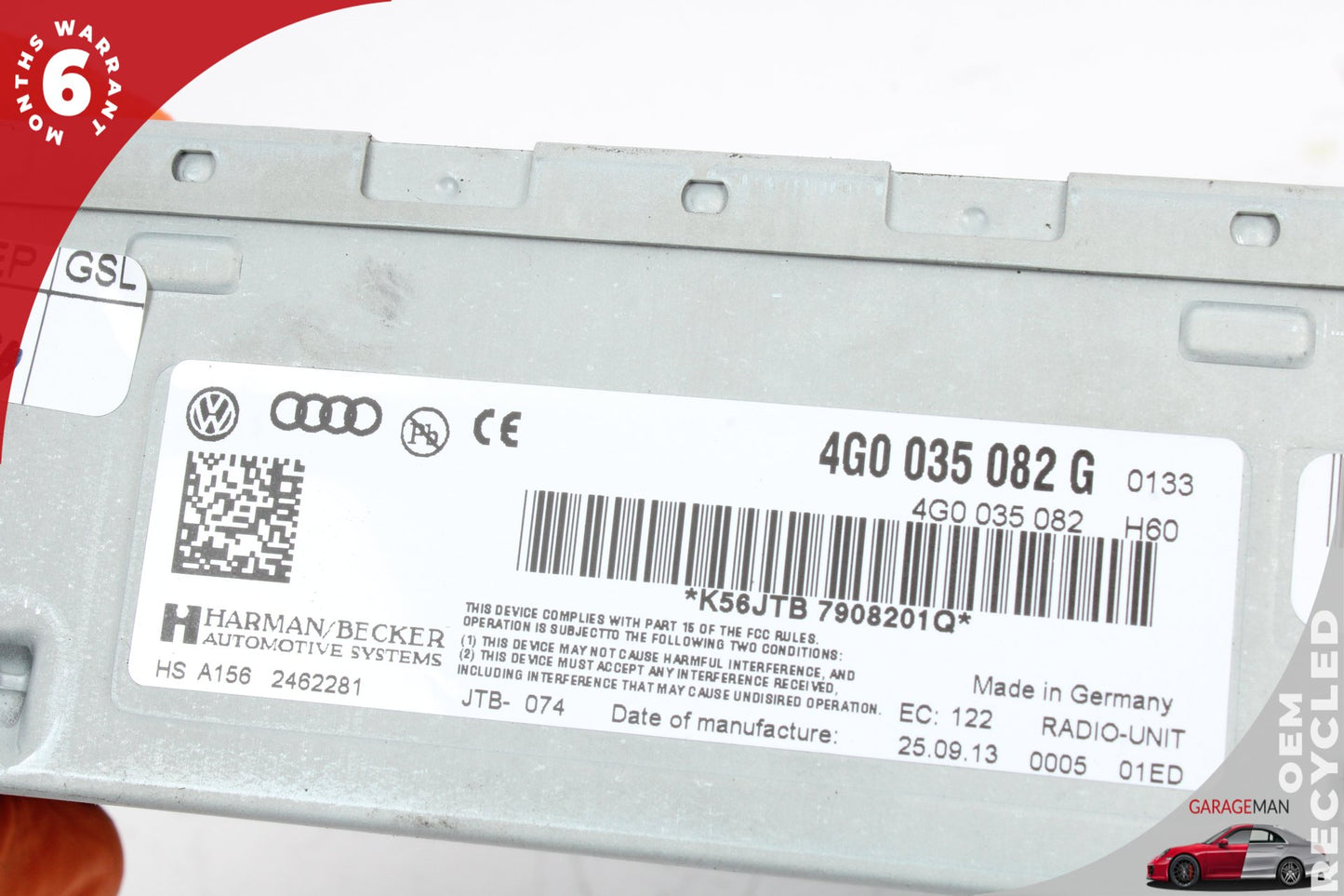 2012-2018 Audi A7 A6 AM FM Audio Radio Receiver Module Head Unit 4G0035082 OEM