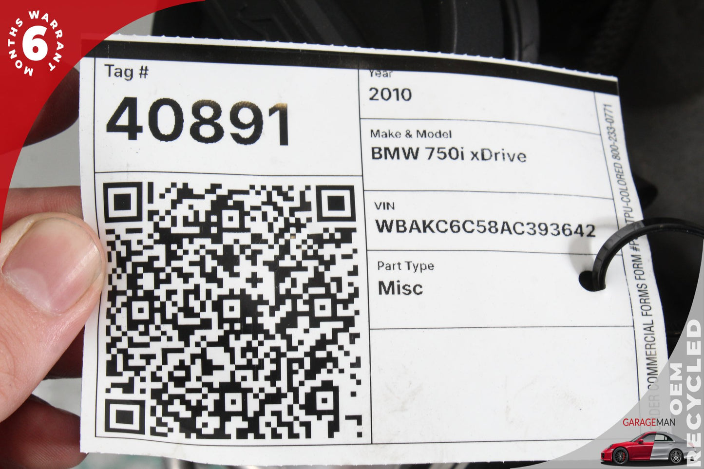 2009-2012 BMW 750i xDrive AWD 4.4L Engine Motor 138405