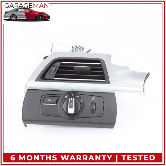2012-2019 BMW 650i F06 Front Left Side Dash AC Air Vent w/ Head Light Switch OEM