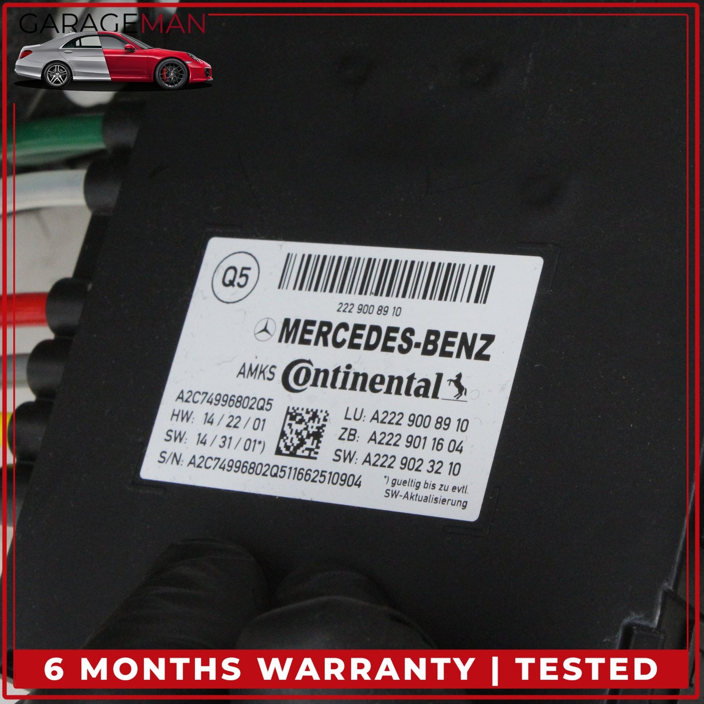 2014-2017 Mercedes W222 S550e Front Left or Right Top Seat Bladder Bolster OEM