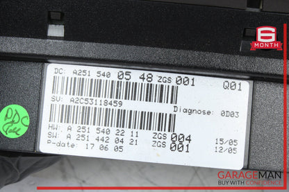 2006-2008 Mercedes ML500 M-Class W164 Speedometer Instrument Cluster 2515400548