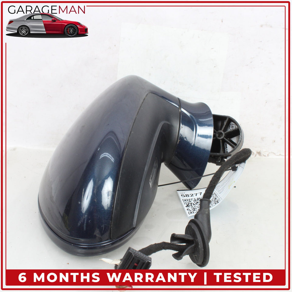 2010-2013 Porsche Panamera 970 Right Door Rear View Mirror Blue Metallic OEM