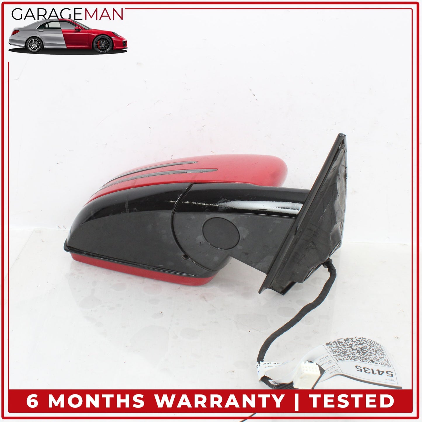 2010-2017 Mercedes C207 E400 Coupe Front Right Door Rear View Mirror Red OEM