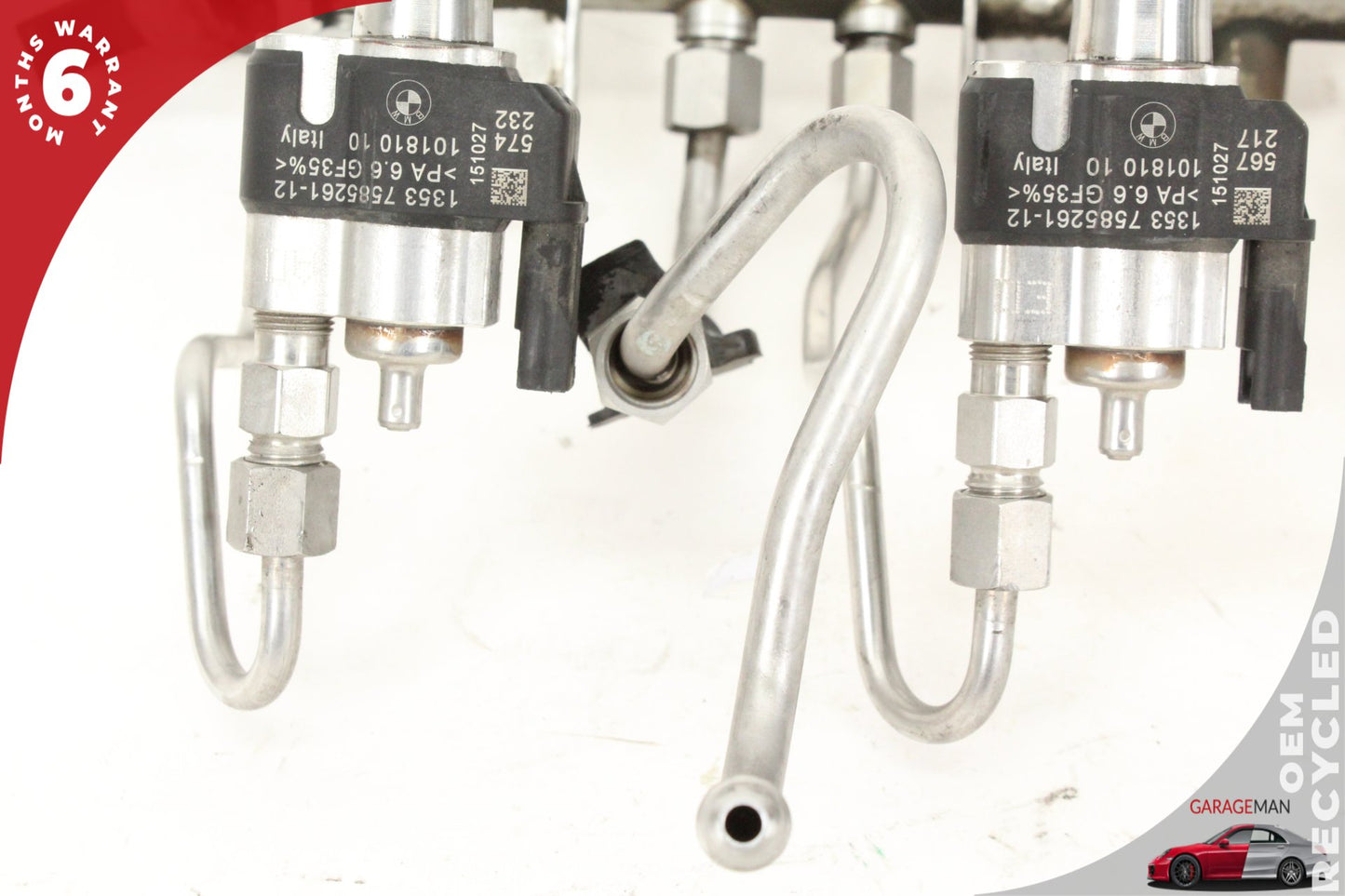 2011-2016 BMW 550i F10 N63 4.4L Fuel Injectors Set of 4 Index-12 w/ Right Side Fuel Rail