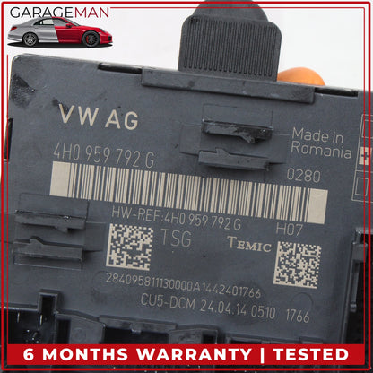 2011-2018 Audi A8 S8 Front Right Side Door Control Module Unit 4H0959792G OEM