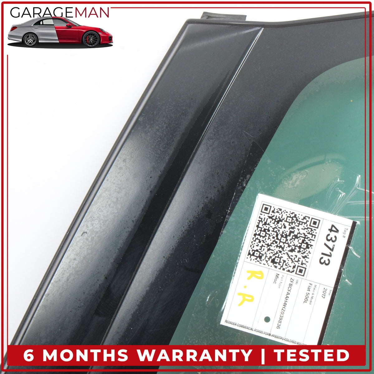 2014-2020 Fiat 500L Rear Right Passenger Side Quarter Window Glass 68201883AA OEM