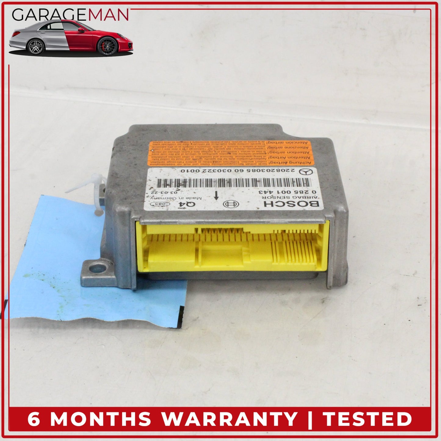 2000-2006 Mercedes W220 S55 AMG Airbag Air Bag Sensor SRS Control Module OEM
