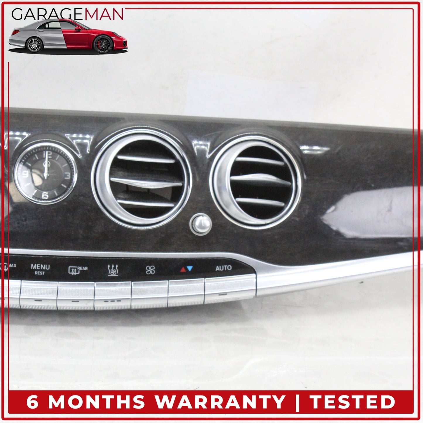 2014-2018 Mercedes W222 S550e Dash Trim w/ Air Vent & Climate Control Panel OEM