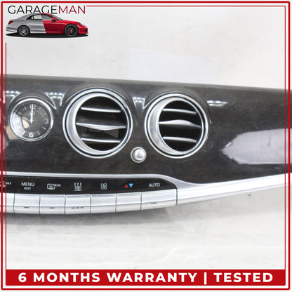 2014-2018 Mercedes W222 S550e Dash Trim w/ Air Vent & Climate Control Panel OEM