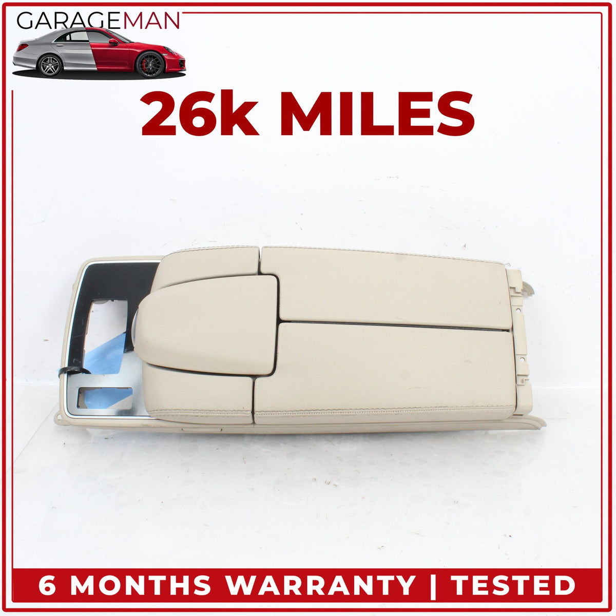 2014-2017 Mercedes C207 E400 Coupe Front Center Armrest Lid Cover Beige OEM