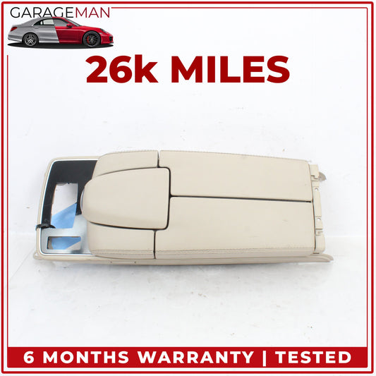 2014-2017 Mercedes C207 E400 Coupe Front Center Armrest Lid Cover Beige OEM