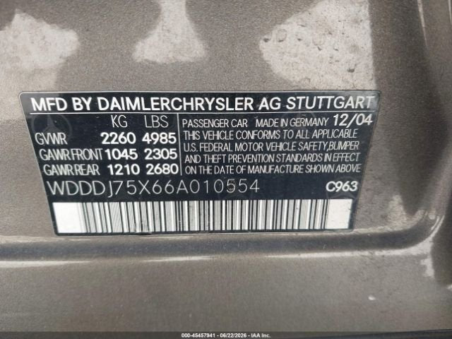 Parting Out- 2006 Mercedes-Benz CLS550 W219- 154