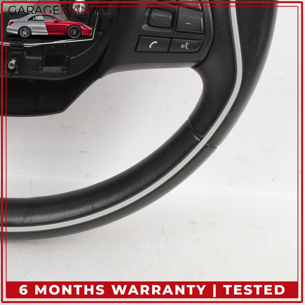 2014-2021 BMW i3 I01 Front Left Driver Side Steering Wheel Black 6870168 OEM