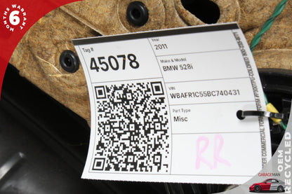 2011-2016 BMW 528i F10 Rear Right Passenger Side Interior Door Trim Panel OEM
