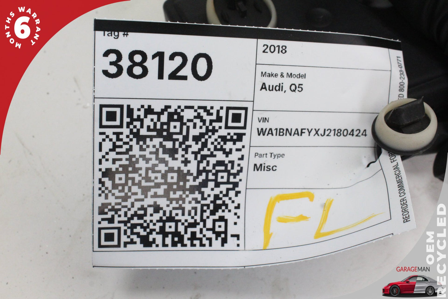 18-24 Audi Q5 Front Left Door Control Module 4M1959793B Genuine OEM
