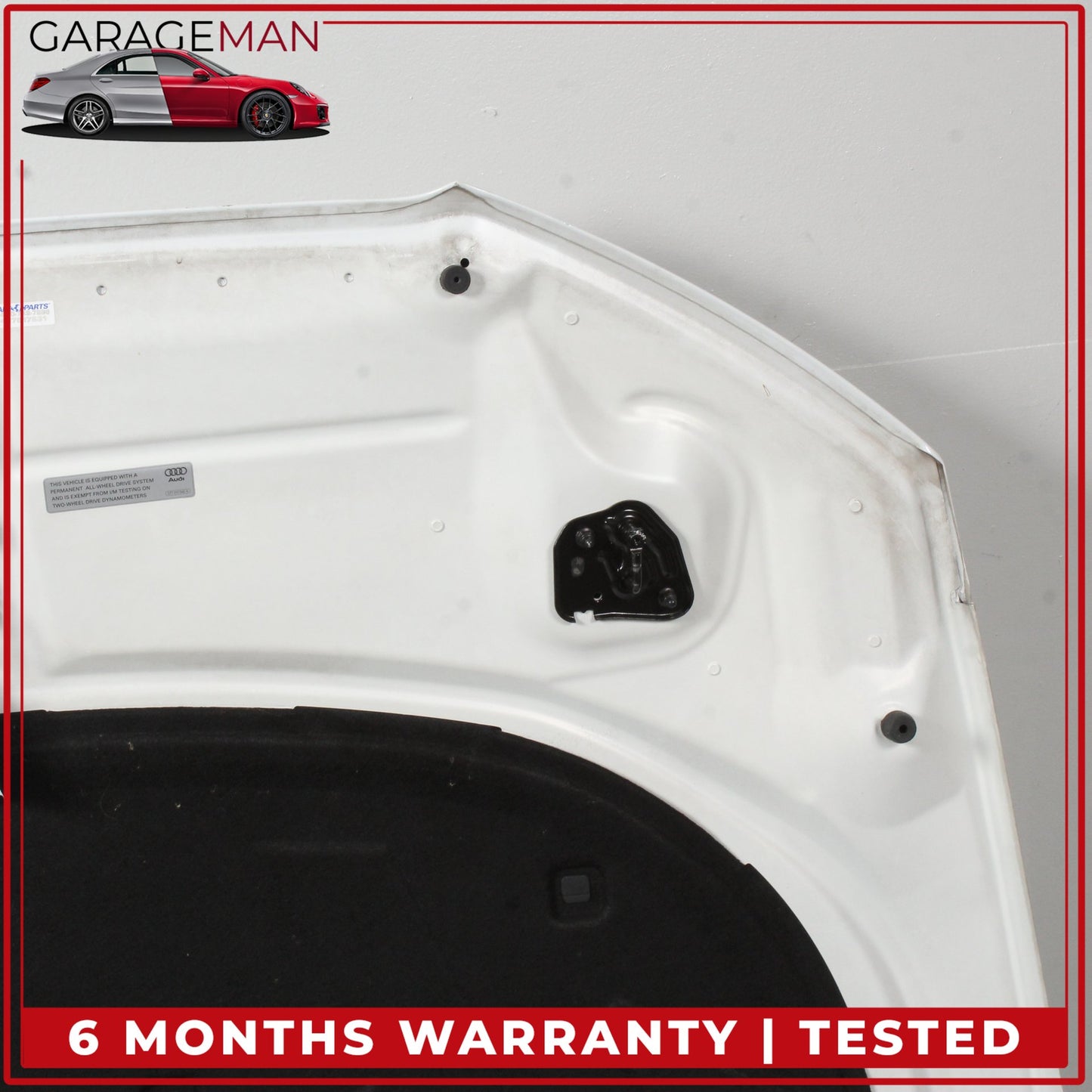 2012-2018 Audi A6 S6 Sedan Front Hood Bonnet Panel White 4G0823029A OEM
