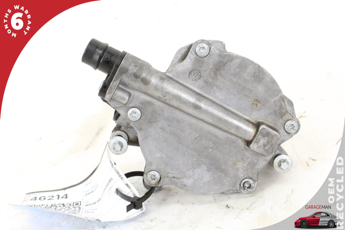 2011-2016 BMW 550i F10 4.4L Engine Motor Vacuum Pump 8605976 OEM
