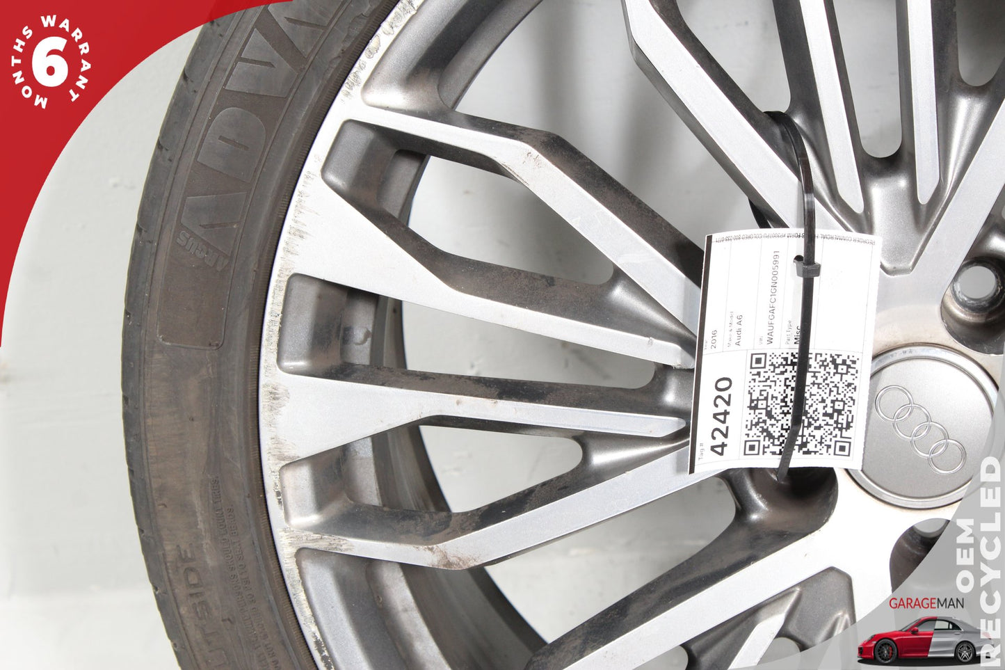 2016-2018 Audi A6 C7 Sedan Wheel Rim w/ Tire 4G0601025BE