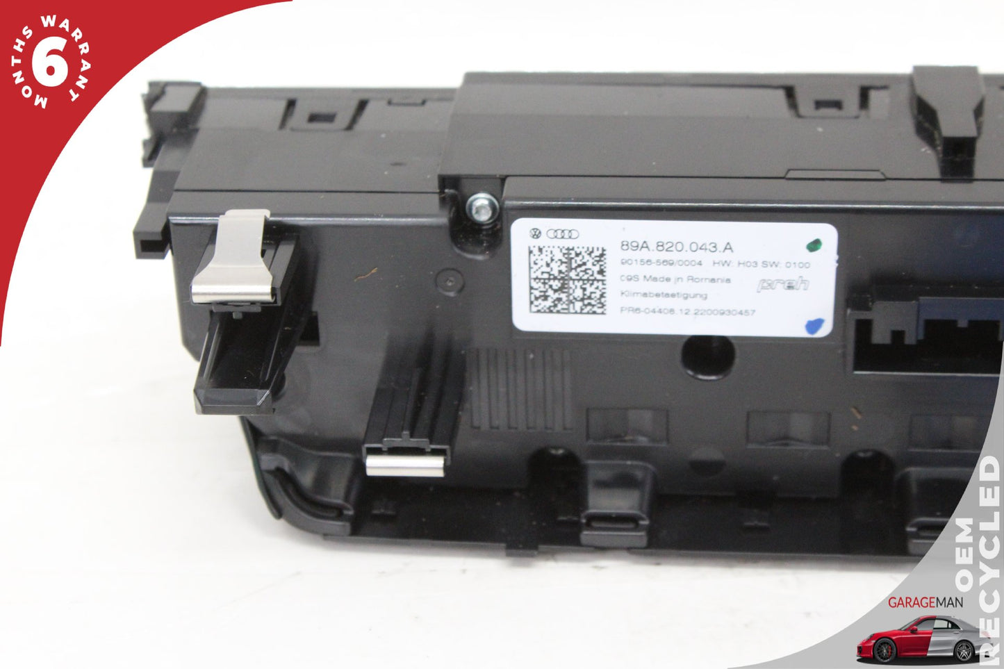 2022-2025 Audi Q4 E-Tron AC Temperature Climate Control Panel 89A820043A OEM