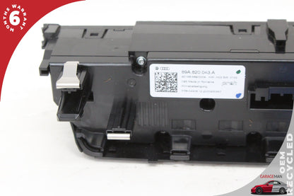 2022-2025 Audi Q4 E-Tron AC Temperature Climate Control Panel 89A820043A OEM