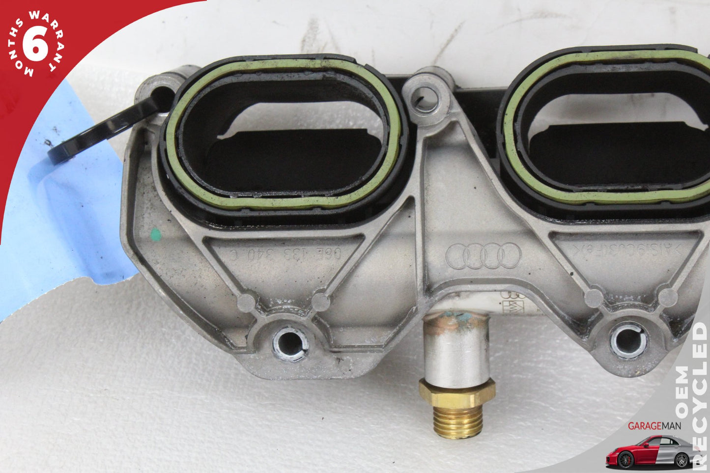 2011-2018 Audi Q7 Porsche Cayenne 958 Left Lower Intake Manifold w/ Bracket OEM